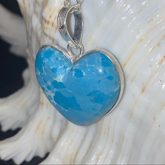SALE ⭐️ Amazonite heart Pendant - Picture 2 of 7